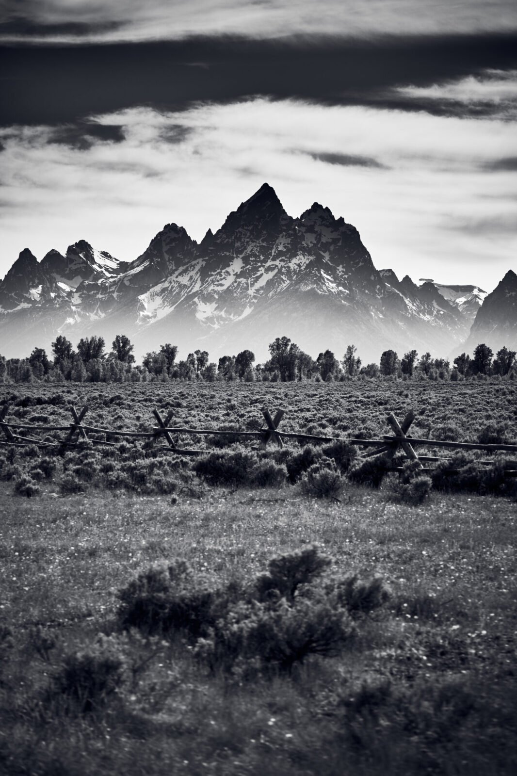 Fine Art Landscape Photography Grand Teton National Park Wyoming Black and White B&W Sarasota Florida